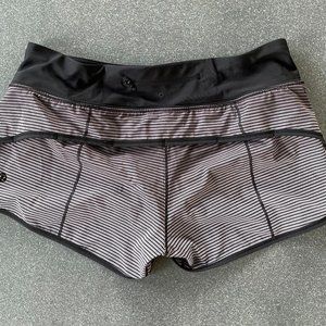 Lululemon Speed Short *H2O Speed Short Size 6 White/Coal/Black